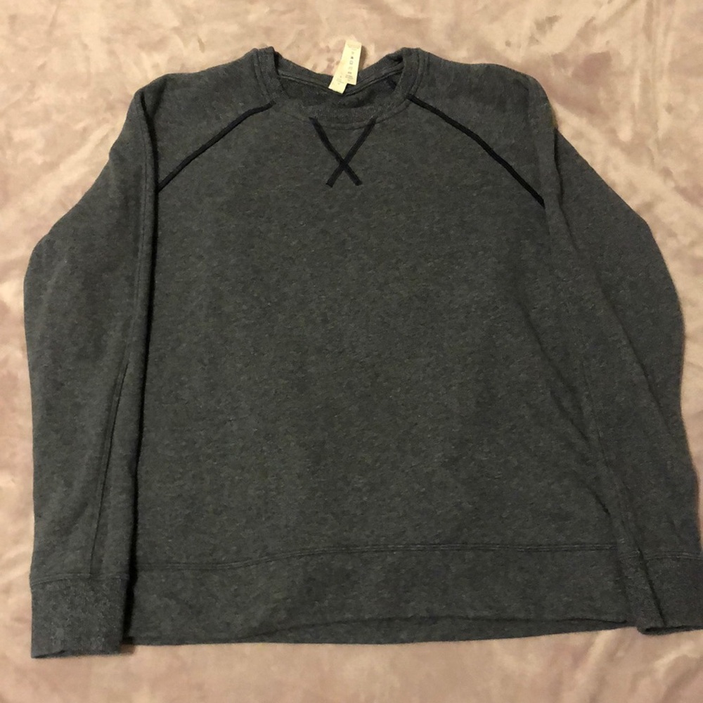 Lululemon Sweatshirt Womens Small Navy Blue Just Pleat It Heathered Speckled